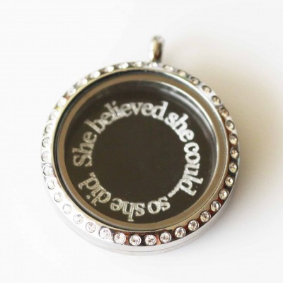She Believed She Could... So She Did - Locket & Plate Set - 3cm